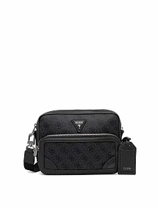 Чоловіча сумка крос-боді Guess з екошкіри чорна - фото  - Miraton