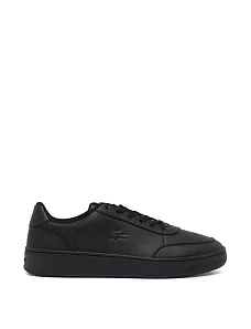 Чоловічі кеди Lacoste COURT MEDIUM чорні шкіряні - фото  - Miraton