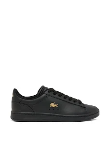 Жіночі кеди Lacoste CARNABY чорні шкіряні - фото  - Miraton