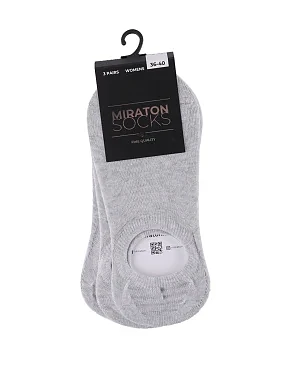 Жіночі шкарпетки MIRATON короткі бавовняні сірі - фото 1 - Miraton