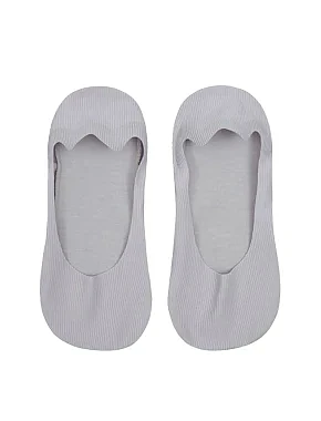 Жіночі сліди Legs 730 Laser Cut Rib Silicone сірі - фото 1 - Miraton