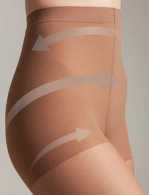 Капронові колготки зі стягуючими шортиками Active soft 40 Den Lycra бронзові - фото 3 - Miraton