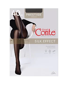 Колготки з ефектом "ніжний шолк" PRESTIGE 40 den Lycra® чорний - фото 5 - Miraton
