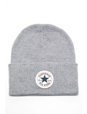 Шапка Converse Chuck Patch Beanie серая - фото 1 - Miraton
