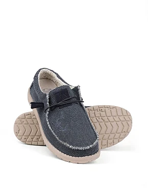 Мужские туфли Hodaki CAPTAIN REGATTA DEEP BLUE из ткани синие - фото 2 - Miraton