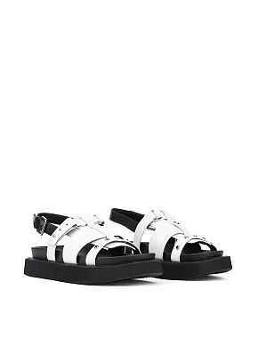 Жіночі сандалі MIRATON шкіряні білі - фото 2 - Miraton