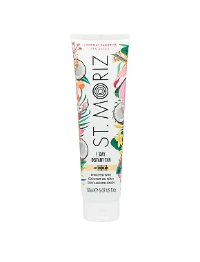 Бронзатор з легким ефектом засмаги St Moriz Shinner 1 Day Yan Coconut Paradise 150 ml - фото 1 - Miraton