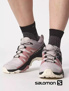 Жіночі кросівки Salomon X Ultra 4 Gore-Tex зі штучної шкіри фіолетові - фото 1 - Miraton