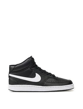 Чоловічі кеди Nike Court Vision Mid з екошкіри чорні - фото 1 - Miraton