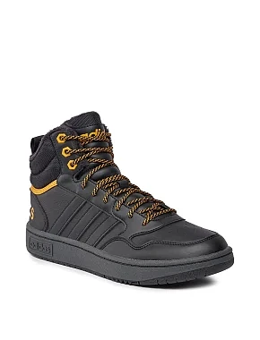 Чоловічі черевики Adidas Hoops 3.0 зі штучної шкіри чорні - фото 2 - Miraton