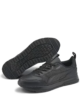 Чоловічі кросівки PUMA R78 Trek Lth з екошкіри чорні - фото 7 - Miraton