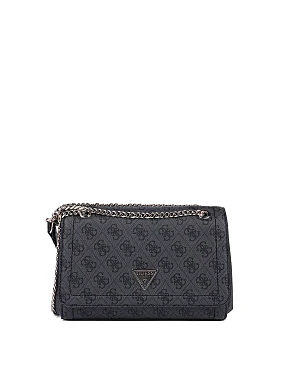 Женская сумка кросс-боди Guess из экокожи серая с логотипом - фото 1 - Miraton