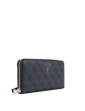 Жіночий гаманець Guess з екошкіри cірий з брендовим лого - фото 2 - Miraton