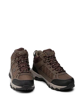 Чоловічі черевики Skechers Selmen зі штучної шкіри коричневі з підкладкою з текстилю - фото 4 - Miraton