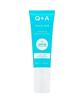Зволожуючий сонцезахисний крем для обличчя Q+A Squalane Hydrating Daily Sunscreen 50ml - фото 1 - Miraton