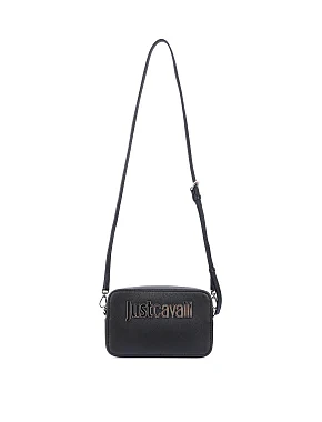 Женская сумка camera Bag Just Cavalli из экокожи черная с логотипом - фото 4 - Miraton