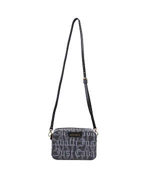 Женская сумка camera bag Just Cavalli из экокожи черная - фото 2 - Miraton