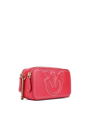 Женская сумка camera Bag Pinko кожаная красная - фото 2 - Miraton