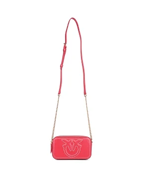 Женская сумка camera Bag Pinko кожаная красная - фото 4 - Miraton