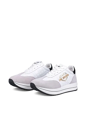 Жіночі кросівки Love Moschino шкіряні білі - фото 3 - Miraton