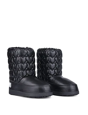 Жіночі черевики Love Moschino з екошкіри чорні - фото 2 - Miraton
