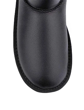 Жіночі уггі Attizzare шкіряні чорні з підкладкою з натурального хутра - фото 4 - Miraton