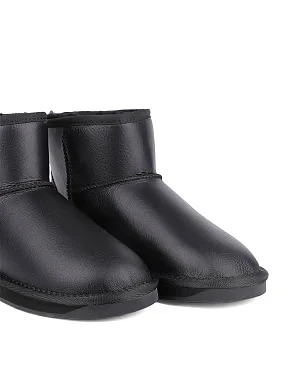 Жіночі уггі Attizzare шкіряні чорні з підкладкою з натурального хутра - фото 5 - Miraton