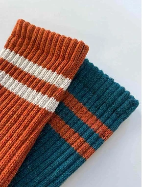 Набір жіночих високих шкарпеток Legs WOOL TERRY помаранчеві, 2 пари - фото 1 - Miraton