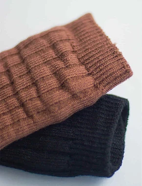 Набір жіночих високих шкарпеток Legs ANGORA REBBIT чорні, 2 пари - фото 1 - Miraton