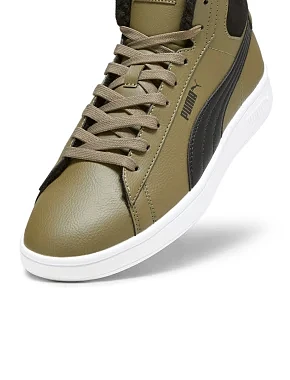 Чоловічі черевики PUMA Smash 3.0 Mid зі штучної шкіри зелені з підкладкою зі штучного хутра - фото 6 - Miraton