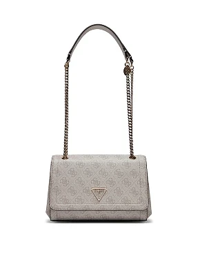 Женская сумка кросс-боди Guess из экокожи молочного цвета - фото 5 - Miraton