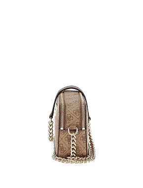 Женская сумка camera bag Guess из экокожи бежевая - фото 2 - Miraton