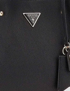 Женская сумка тоут Guess из экокожи черная - фото 5 - Miraton