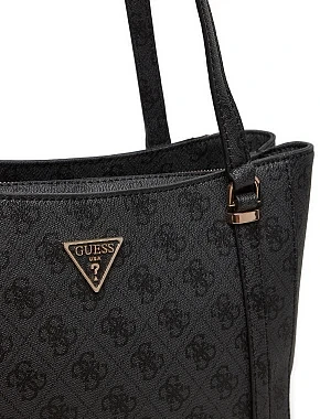 Женская сумка тоут Guess из экокожи серая - фото 4 - Miraton