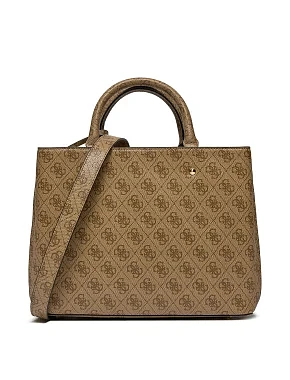 Женская сумка тоут Guess из экокожи бежевая - фото 2 - Miraton