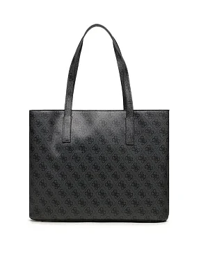Женская сумка тоут Guess из экокожи серая - фото 3 - Miraton