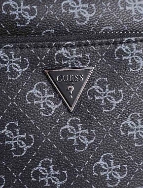 Чоловіча сумка месенджер Guess з екошкіри чорна - фото 4 - Miraton