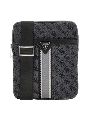 Чоловічі сумки крос-боді Guess з екошкіри сіра - фото 1 - Miraton