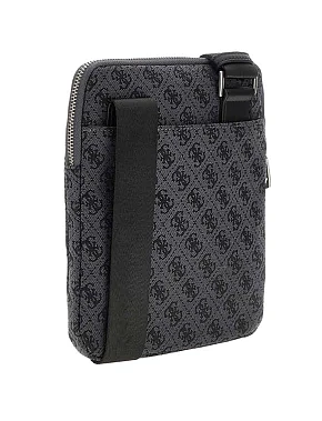 Чоловічі сумки крос-боді Guess з екошкіри сіра - фото 3 - Miraton