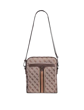Чоловіча сумка месенджер Guess з екошкіри бежева - фото 6 - Miraton