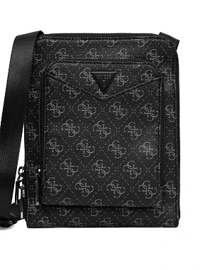Чоловічі сумки крос-боді Guess з екошкіри чорна - фото  - Miraton