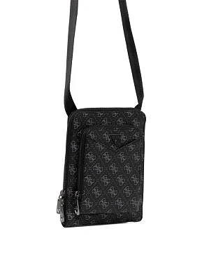 Чоловічі сумки крос-боді Guess з екошкіри чорна - фото 2 - Miraton