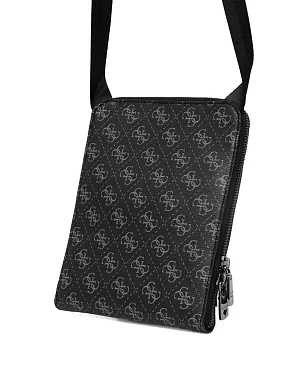Чоловічі сумки крос-боді Guess з екошкіри чорна - фото 3 - Miraton