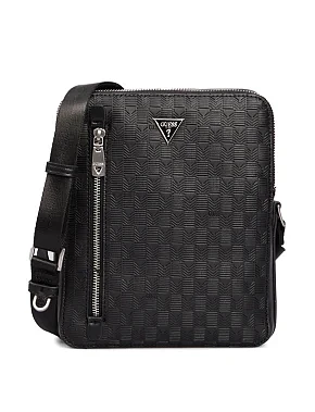 Чоловічі сумки крос-боді Guess з екошкіри чорна - фото 1 - Miraton