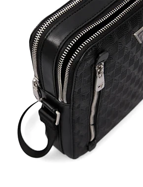 Чоловічі сумки крос-боді Guess з екошкіри чорна - фото 4 - Miraton