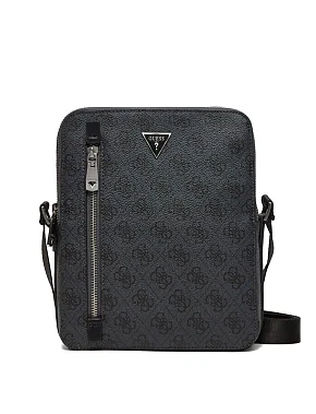 Чоловічі сумки крос-боді Guess з екошкіри чорна - фото 1 - Miraton