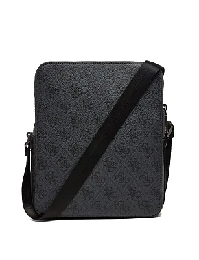Чоловічі сумки крос-боді Guess з екошкіри чорна - фото 3 - Miraton