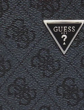 Чоловічі сумки крос-боді Guess з екошкіри чорна - фото 4 - Miraton