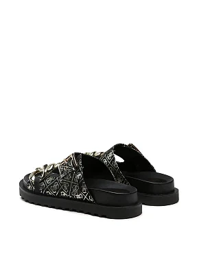 Жіночі сандалі Guess зі штучної шкіри чорні - фото 3 - Miraton