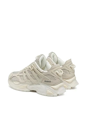 Женские кроссовки Guess из искусственной кожи бежевые - фото 3 - Miraton